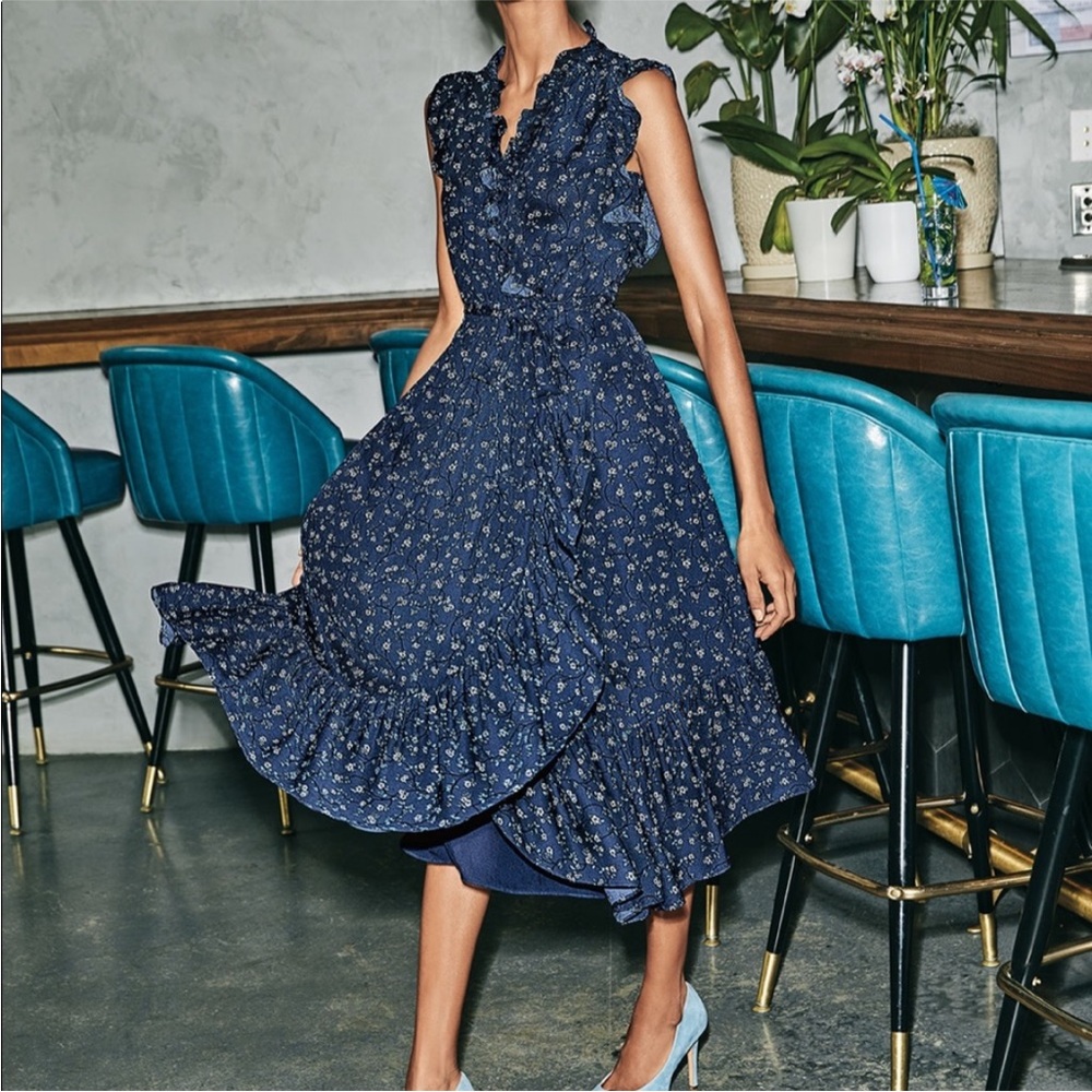 Kate Spade Out West Wild Rose Ruffle Wrap Dress 14